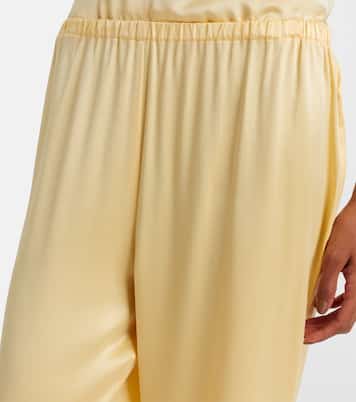 Loreto silk charmeuse wide-leg pants | Asceno