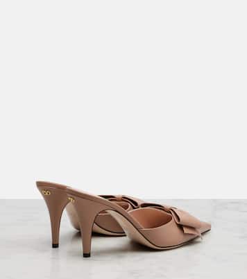 Bow-detail leather mules | Valentino Garavani