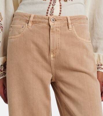 بنطلون جينز كروب بأرجل واسعة Saige | AG Jeans