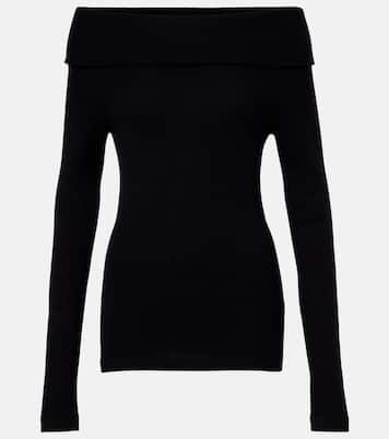 Off-Shoulder-Top aus Baumwolle und Kaschmir | Lisa Yang