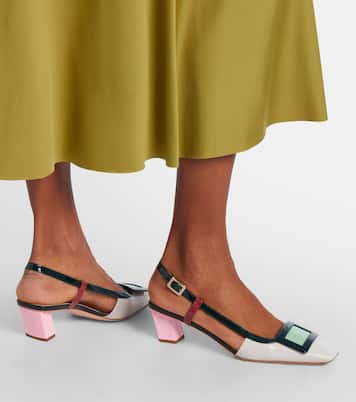 Belle Vivier 45 leather slingback pumps  | Roger Vivier