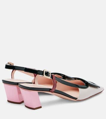 Belle Vivier 45 leather slingback pumps  | Roger Vivier