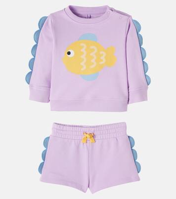 Baby - Top e shorts in cotone con stampa | Stella McCartney Kids
