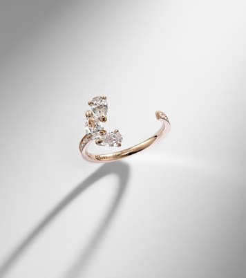 Anillo Serti Sur Vide de oro rosa de 18 ct con diamantes | Repossi