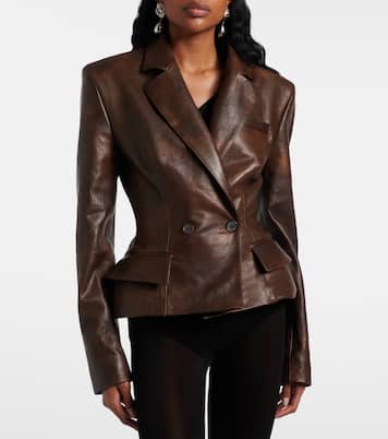 Peplum leather jacket | Magda Butrym