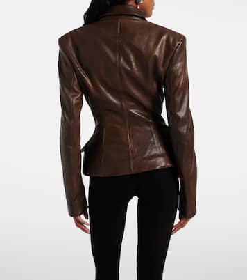 Peplum leather jacket | Magda Butrym