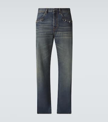 Horsebit flared jeans in blue - Gucci | Mytheresa