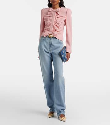 VLogo embroidered denim pouch | Valentino Garavani