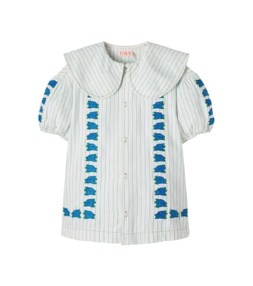 Vestido Blue Flowers de algodón | Tinycottons