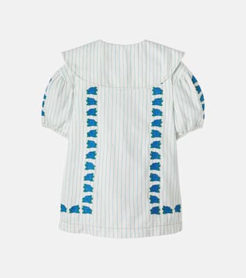 Vestido Blue Flowers de algodón | Tinycottons