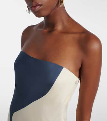 Lilou strapless silk maxi dress | SIR