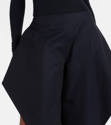 Ruffled cotton gabardine tapered pants | Alaïa
