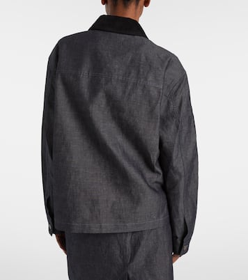 Cotton and linen chambray jacket | Prada
