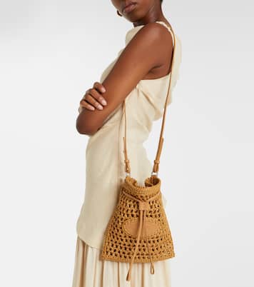EBL Mini raffia-effect bucket bag | Tod's