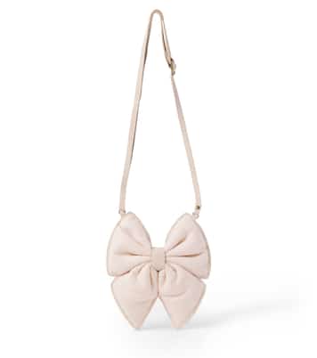 Bolso al hombro Klasina de lino con piel | Donsje