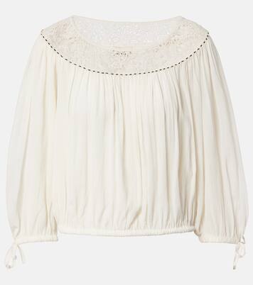 Nelida guipure lace-trimmed silk blouse | Isabel Marant