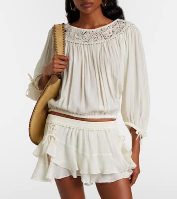 Nelida guipure lace-trimmed silk blouse | Isabel Marant