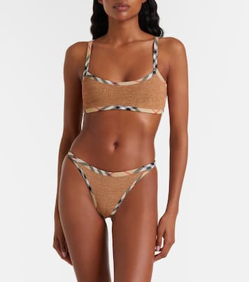 x Hunza G bikini Tyler con Burberry Check | Burberry