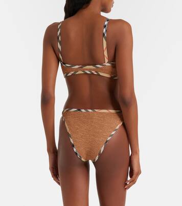 x Hunza G bikini Tyler con Burberry Check | Burberry