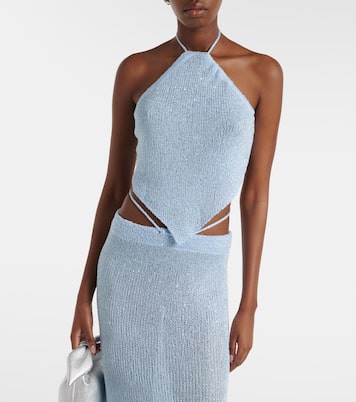 Liz sequined halterneck top | Bananhot