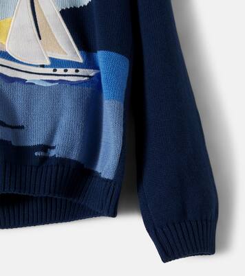 Intarsia cotton sweater | Pepa London