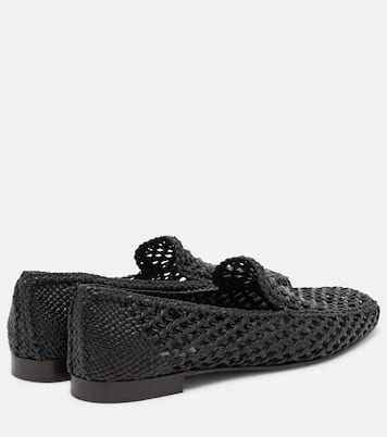 Soft woven leather slip-on shoes | Le Monde Béryl