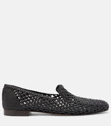 Soft woven leather slip-on shoes | Le Monde Béryl