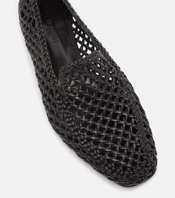 Soft woven leather slip-on shoes | Le Monde Béryl
