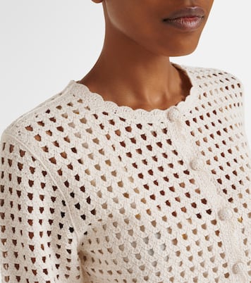 Postcard crochet cotton cardigan | Frame