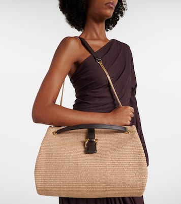 Schultertasche Medium aus Raffiabast | Ferragamo