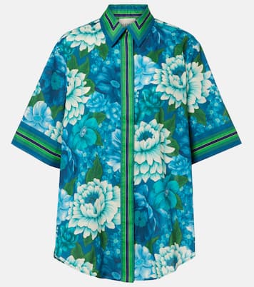 Margo oversized printed cotton shirt | Alémais