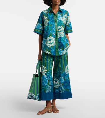 Margo oversized printed cotton shirt | Alémais