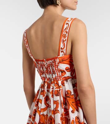 Minikleid Majolica aus Baumwollpopeline | Dolce&Gabbana