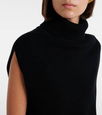 Turtleneck wool and cashmere sweater vest | Jardin des Orangers