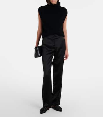 Turtleneck wool and cashmere sweater vest | Jardin des Orangers