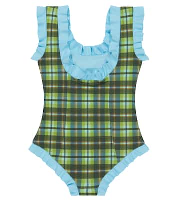 Kayenta ruffled checked swimsuit | Marysia Bumby