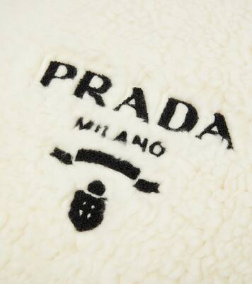Logo wool, silk and cashmere cushion | Prada