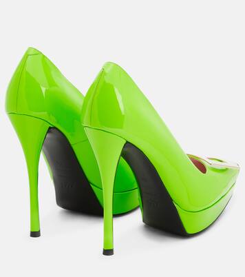 Trompette patent leather platform pumps | Roger Vivier