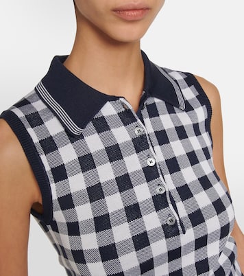 Polo en soie à carreaux | Thom Browne
