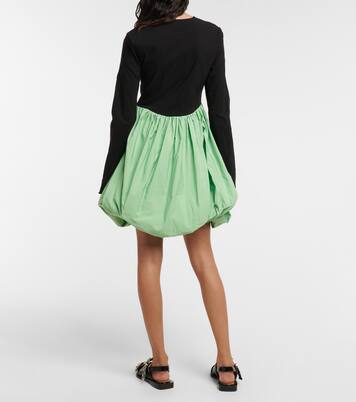 Miniabito in taffetà di seta | Ganni