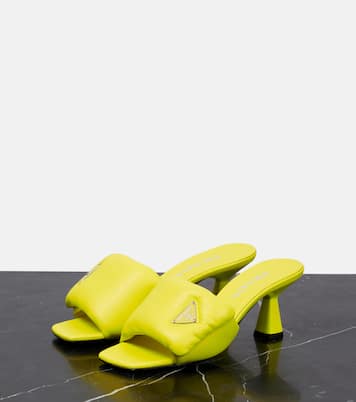 Mules en cuir matelassé | Prada
