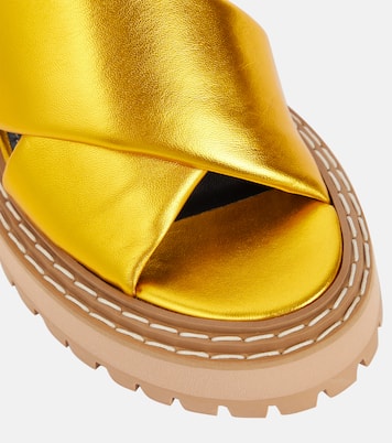 Metallic leather sandals | Proenza Schouler