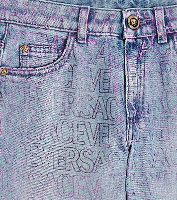 Jeans flared con logo con motivo | Versace Kids