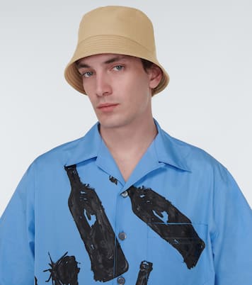Logo cotton bucket hat | Prada