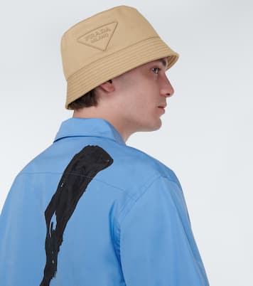 Logo cotton bucket hat | Prada