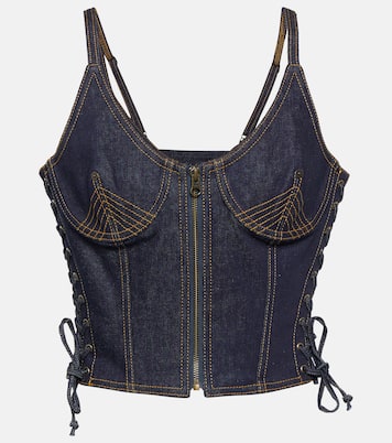 Bustier-Top aus Denim | Jean Paul Gaultier