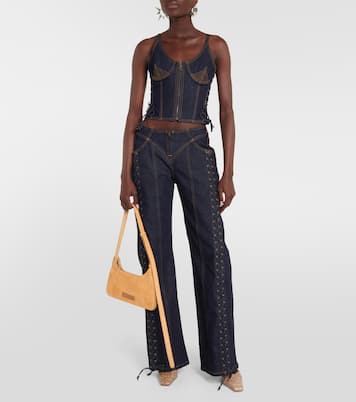 Bustier-Top aus Denim | Jean Paul Gaultier