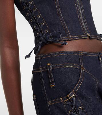 Bustier-Top aus Denim | Jean Paul Gaultier