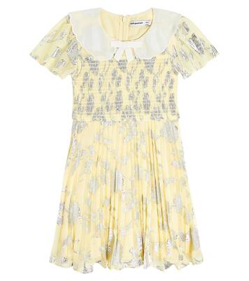 Metallic jaquard chiffon dress | Self-Portrait Kids