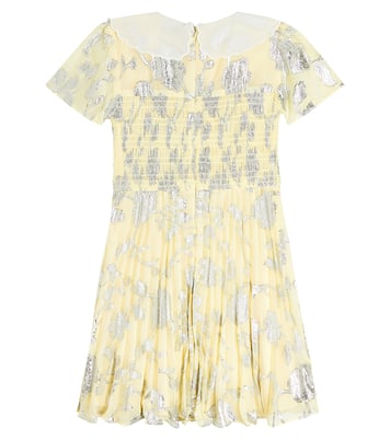 Metallic jaquard chiffon dress | Self-Portrait Kids